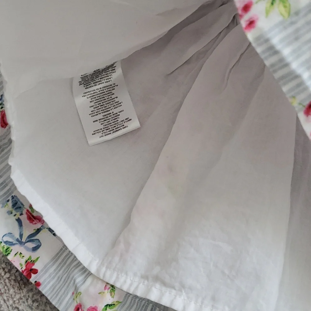 Pippa & Julie Baby Girls Blue Flowers And Ribbon Bows Dress Sz0-3m